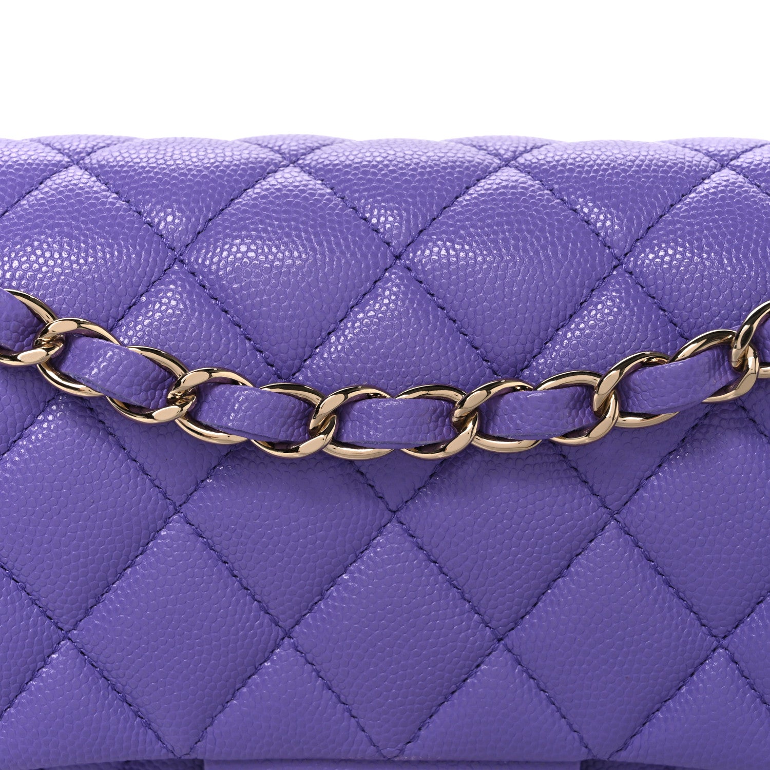 Chanel Caviar Quilted Small Double Flap Purple 7 of 10