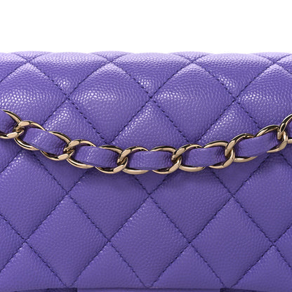 Chanel Caviar Quilted Small Double Flap Purple 7 of 10