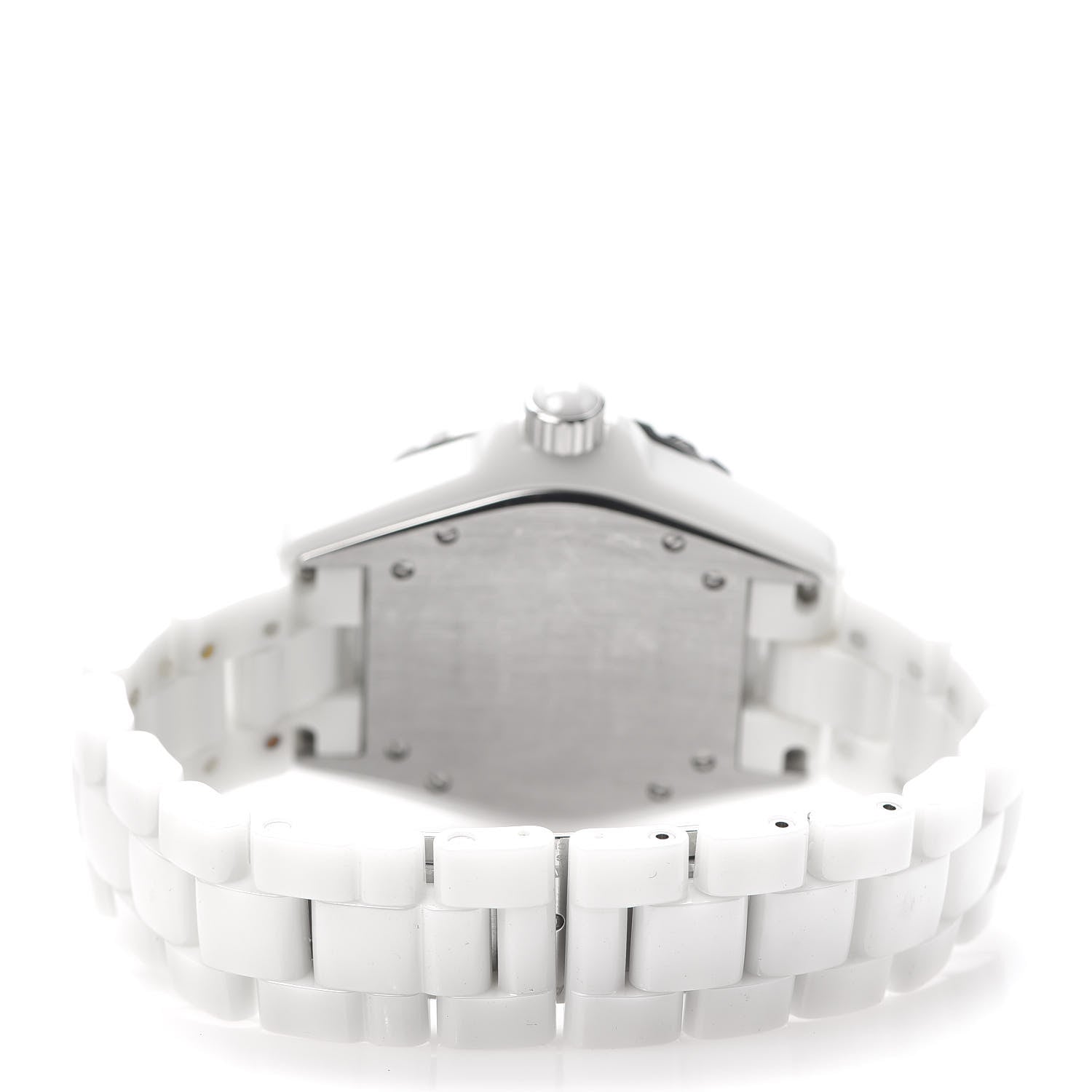 Chanel Stainless Steel Ceramic Diamond Pave Bezel 38mm J12 Automatic Watch White 4 of 6