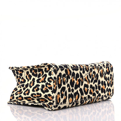 Marc Jacobs Cotton Canvas Leopard Print Medium The Traveler Tote Bag 4 of 8