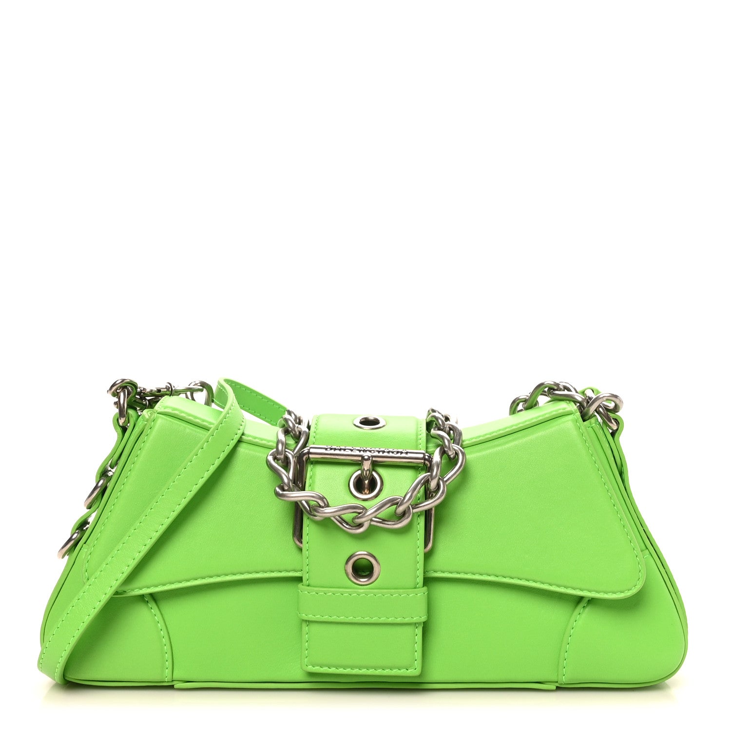 Balenciaga Smooth Calfskin Small Lindsay Shoulder Bag Acid Green 1 of 10