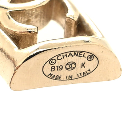 Chanel Metal CC Hoop Earrings Gold 4 of 4