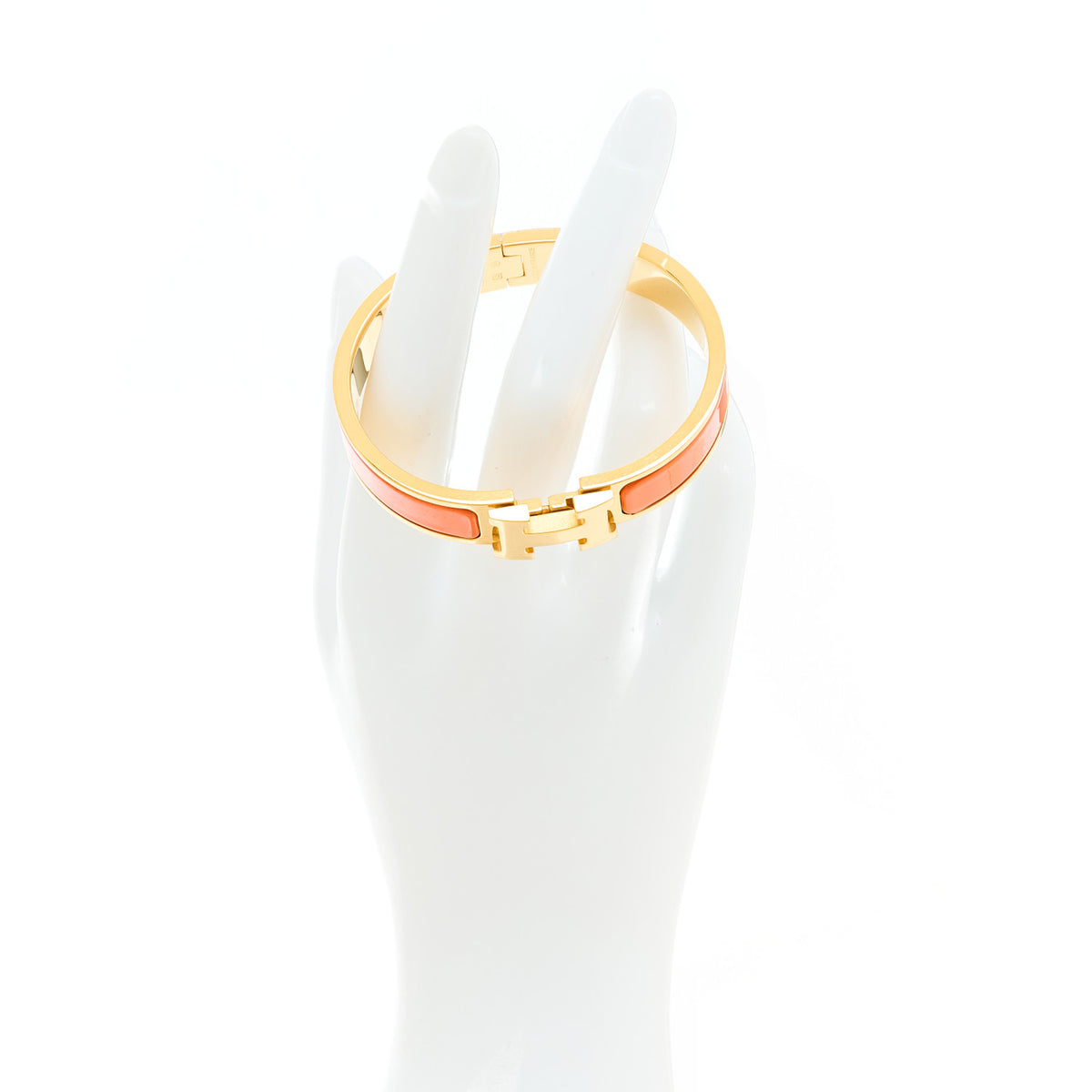 Enamel Narrow Clic Clac H Bracelet PM Orange