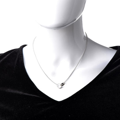 Cartier 18K White Gold Interlocking LOVE Necklace 2 of 6