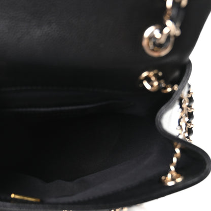 Chanel Shiny Caviar Quilted Medium Duma Pockets Drawstring Backpack Black 4 of 10