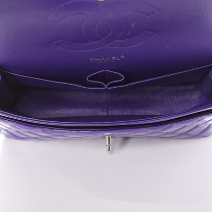 Chanel Patent Calfskin Quilted Jumbo Double Flap Purple 6 of 11