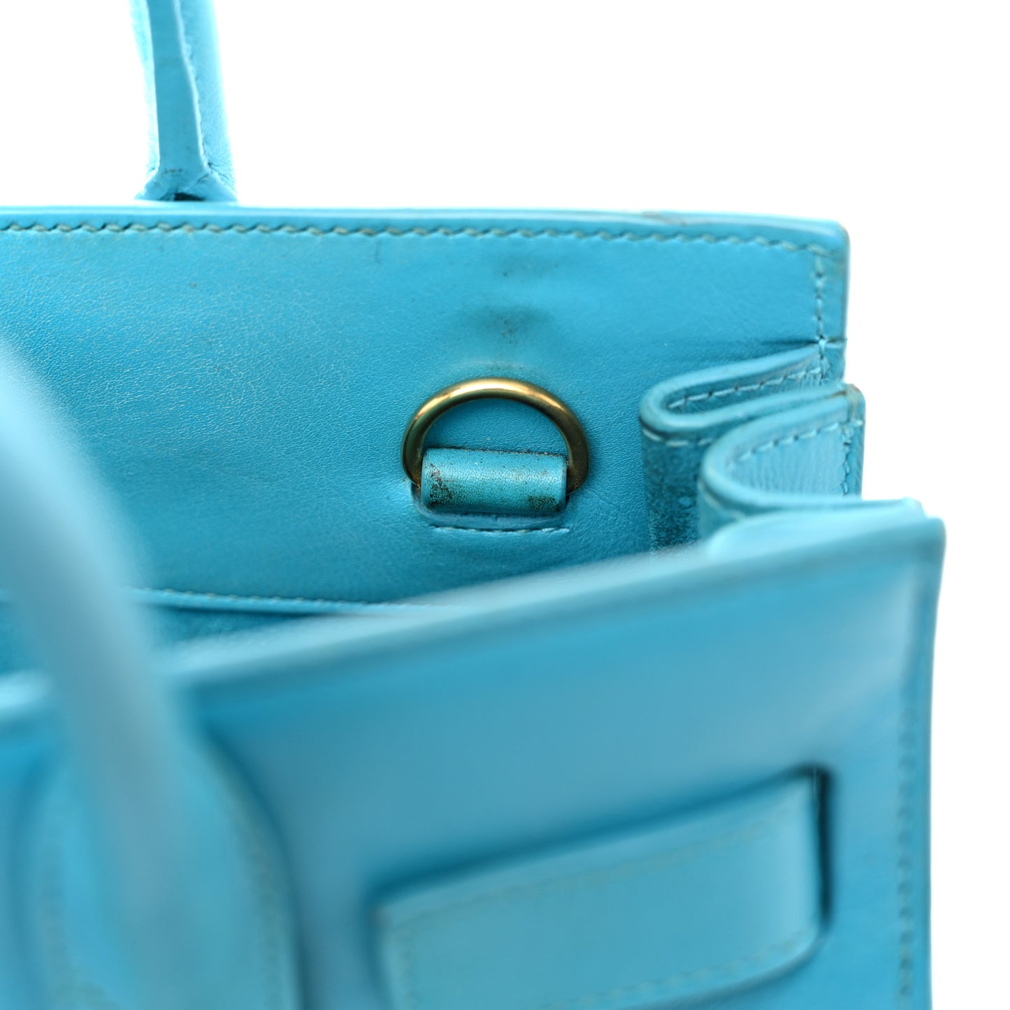 Calfskin Nano Sac De Jour Turquoise