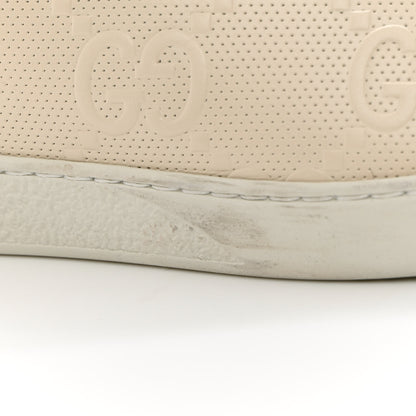 Gucci Calfskin GG Tennis Embossed Mens Ace Sneakers 9 Mystic White 9 of 18