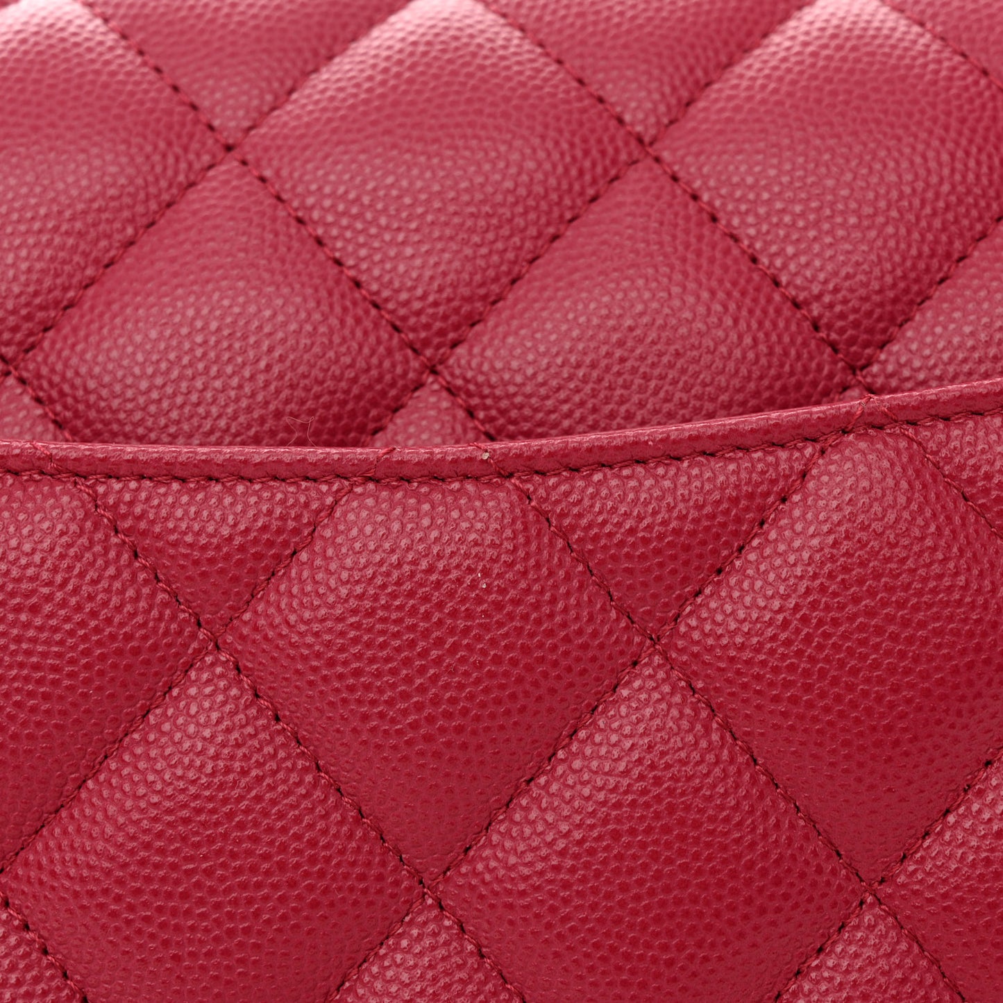 Caviar Quilted Jumbo Double Flap Dark Pink