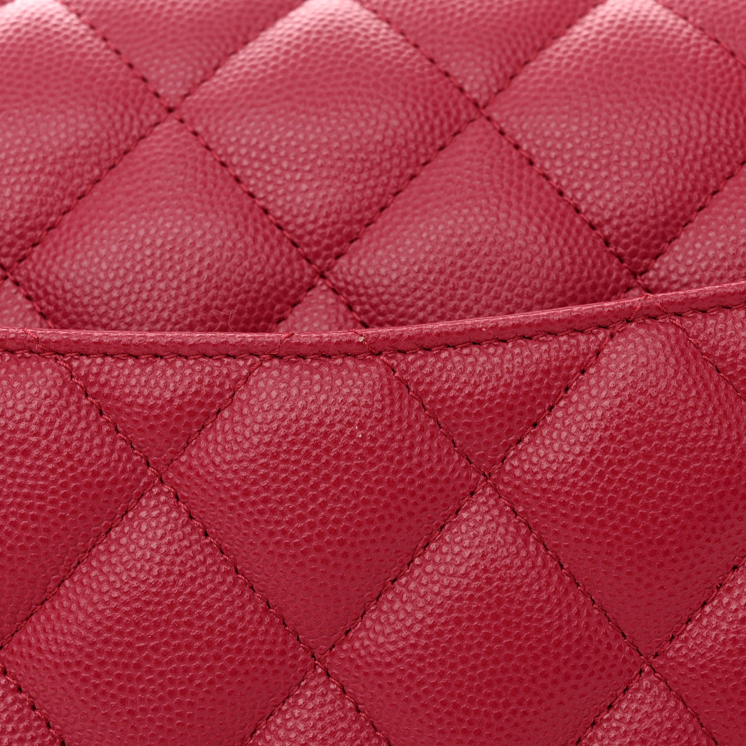 Chanel Caviar Quilted Jumbo Double Flap Dark Pink 12 of 13