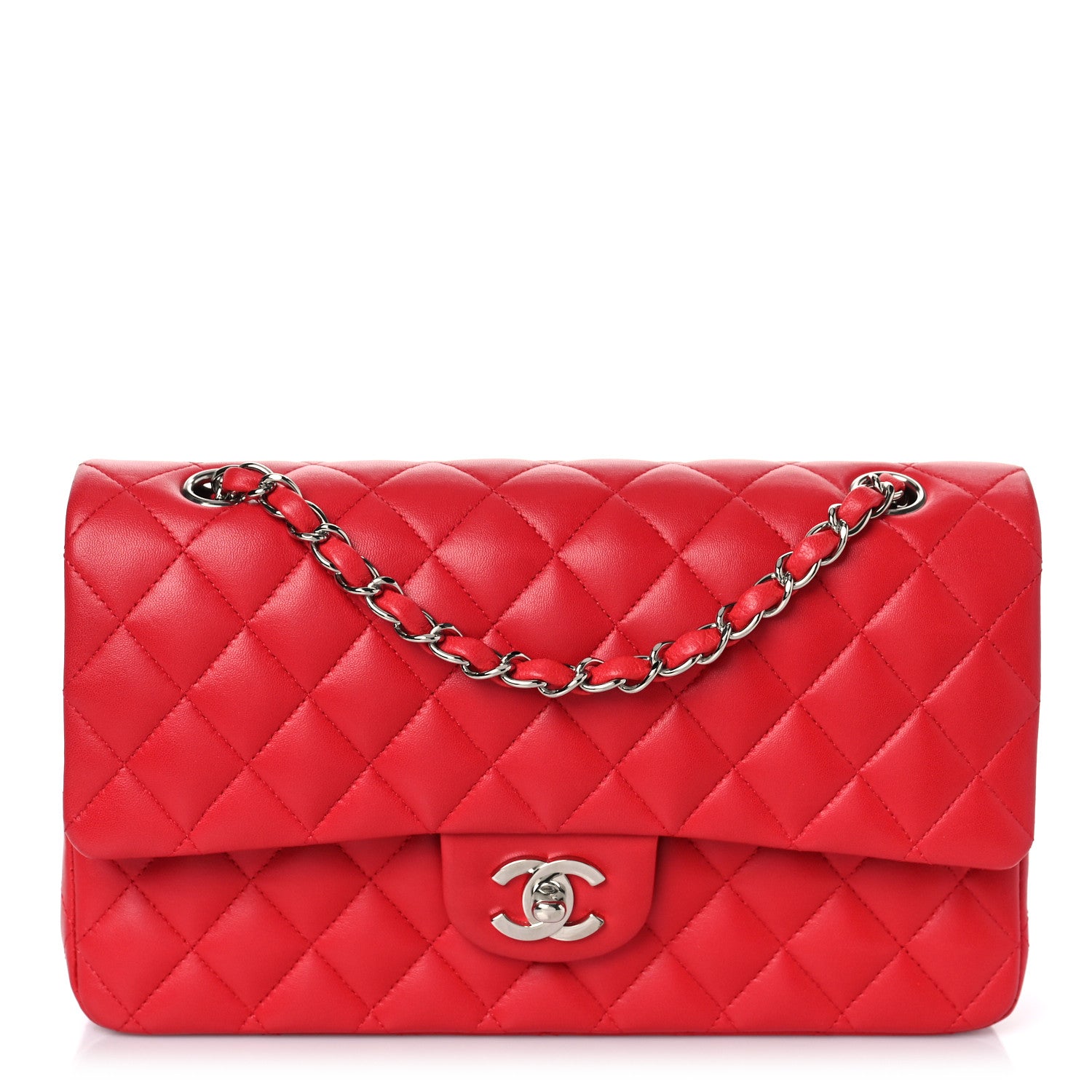 Chanel Lambskin Quilted Medium Double Flap Red 1 of 8