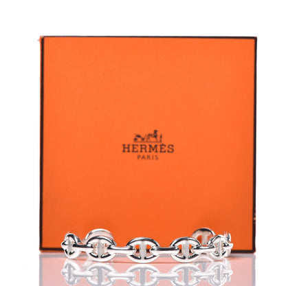 Hermes Sterling Silver MM Chaine d'Ancre Enchainee Cuff Bracelet ST 6 of 6