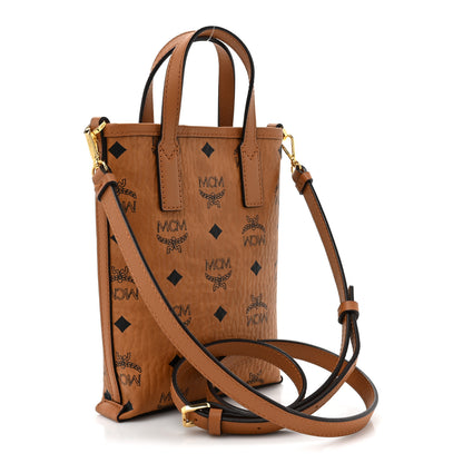 MCM Visetos X-Mini Aren Tote Cognac 3 of 9