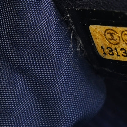 Chanel Metallic Coated Canvas Quilted Large Paris Biarritz Tote Blue 8 of 11