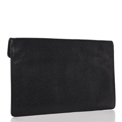 Chanel Caviar Timeless CC Envelope Wallet Black 3 of 10