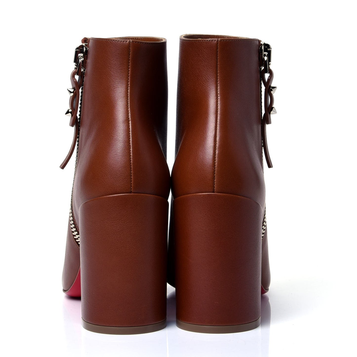 Calfskin Ziptotal 85 Ankle Boots 38.5 Cuoio
