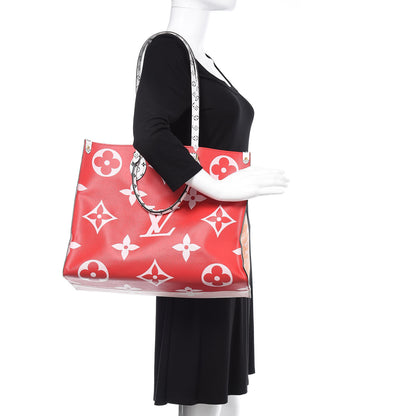 Louis Vuitton Monogram Giant Onthego GM Rouge Rose 2 of 11