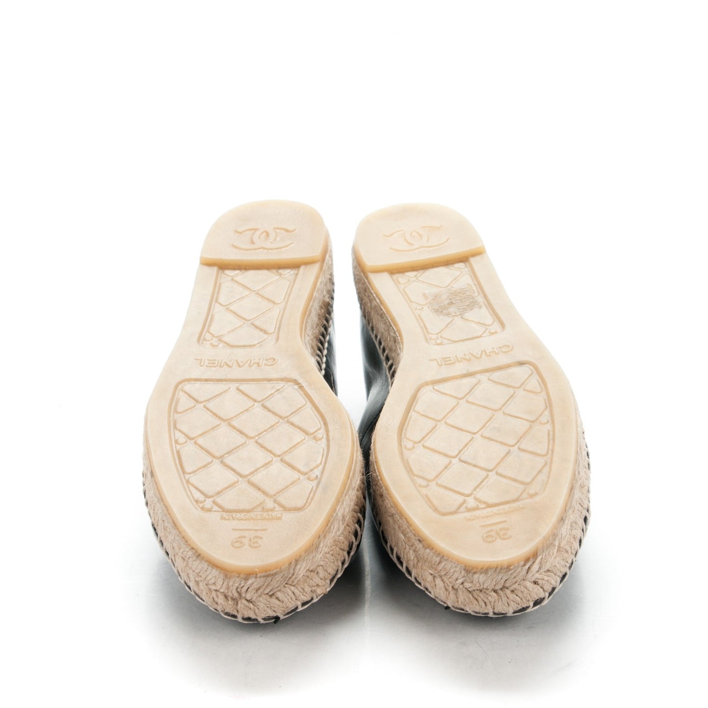 Lambskin CC Espadrilles 39 Black