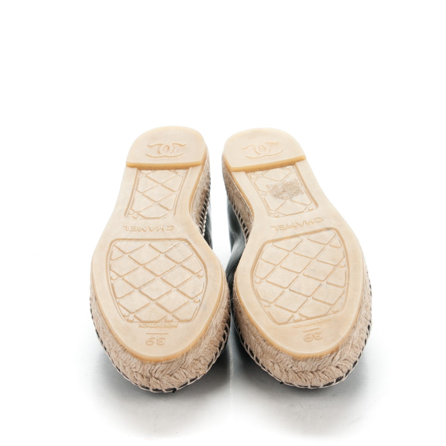 Chanel Lambskin CC Espadrilles 39 Black 5 of 9