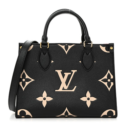 Louis Vuitton Empreinte Monogram Giant Onthego PM Black Beige 1 of 9