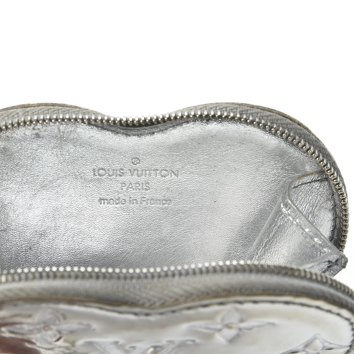 Louis Vuitton Monogram Miroir Heart Coin Purse Silver 5 of 6