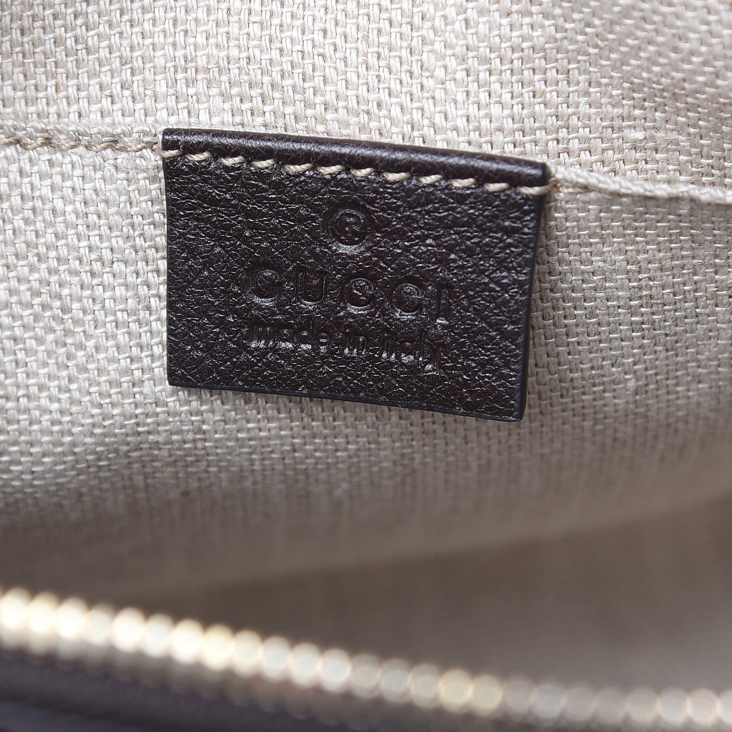 GG Supreme Monogram Web Small Webby Bee Shoulder Bag Dark Brown