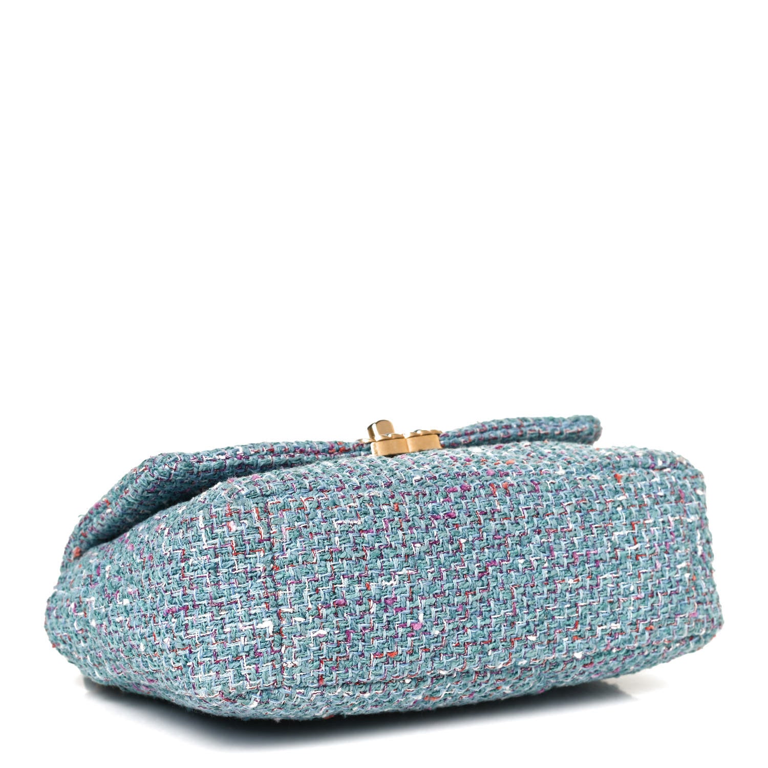 Chanel Tweed Quilted Medium Chanel 19 Flap Blue Multicolor 3 of 9