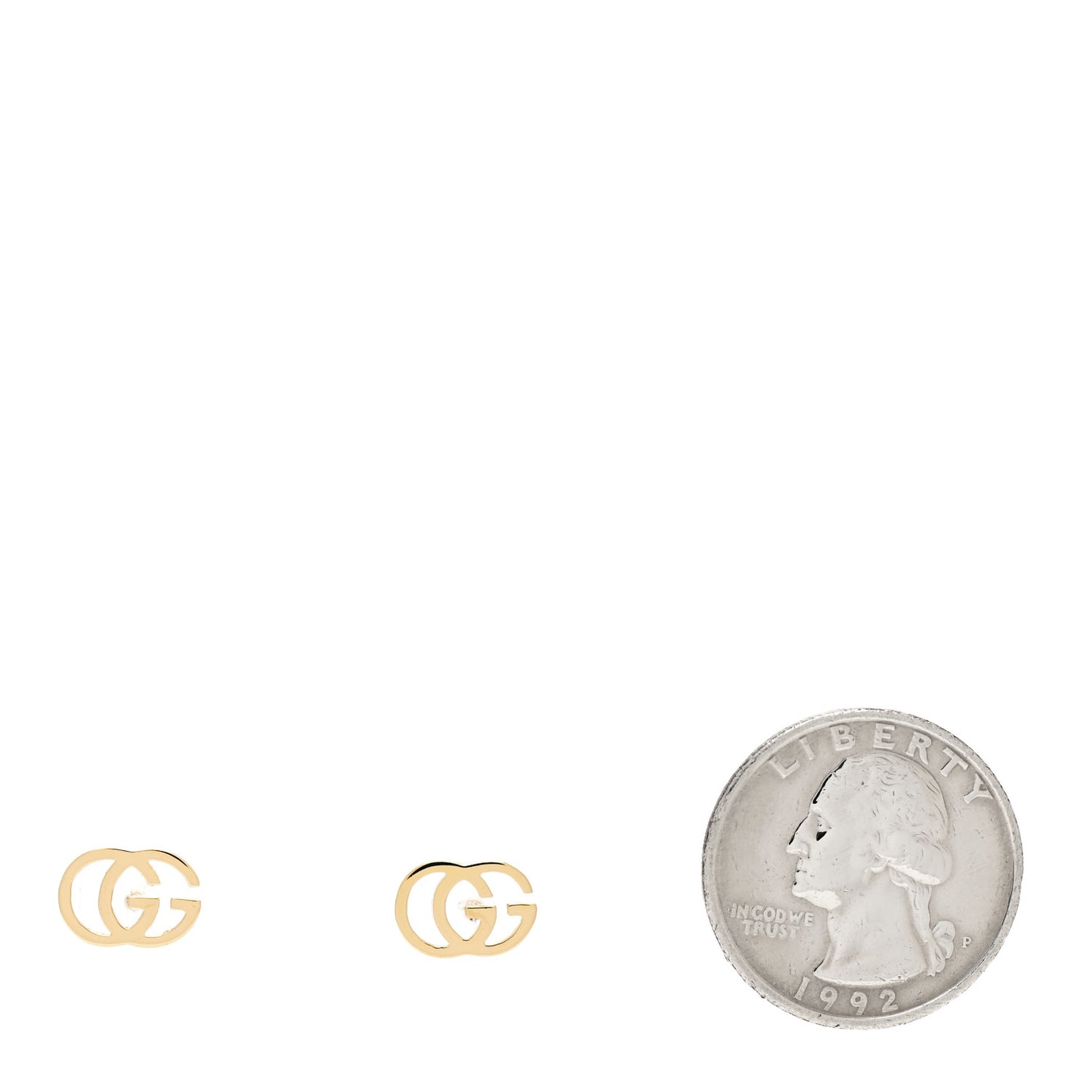 18K Yellow Gold GG Tissue Stud Earrings
