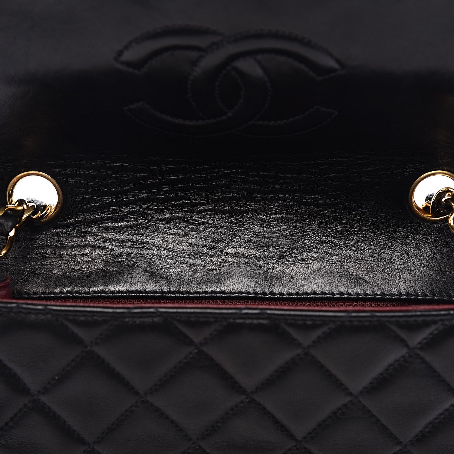 Chanel Lambskin Quilted Mini Square Flap Bag Black 10 of 13