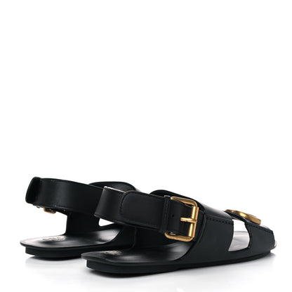 Gucci Calfskin Mens GG Marmont Sandals 6 Black 3 of 7