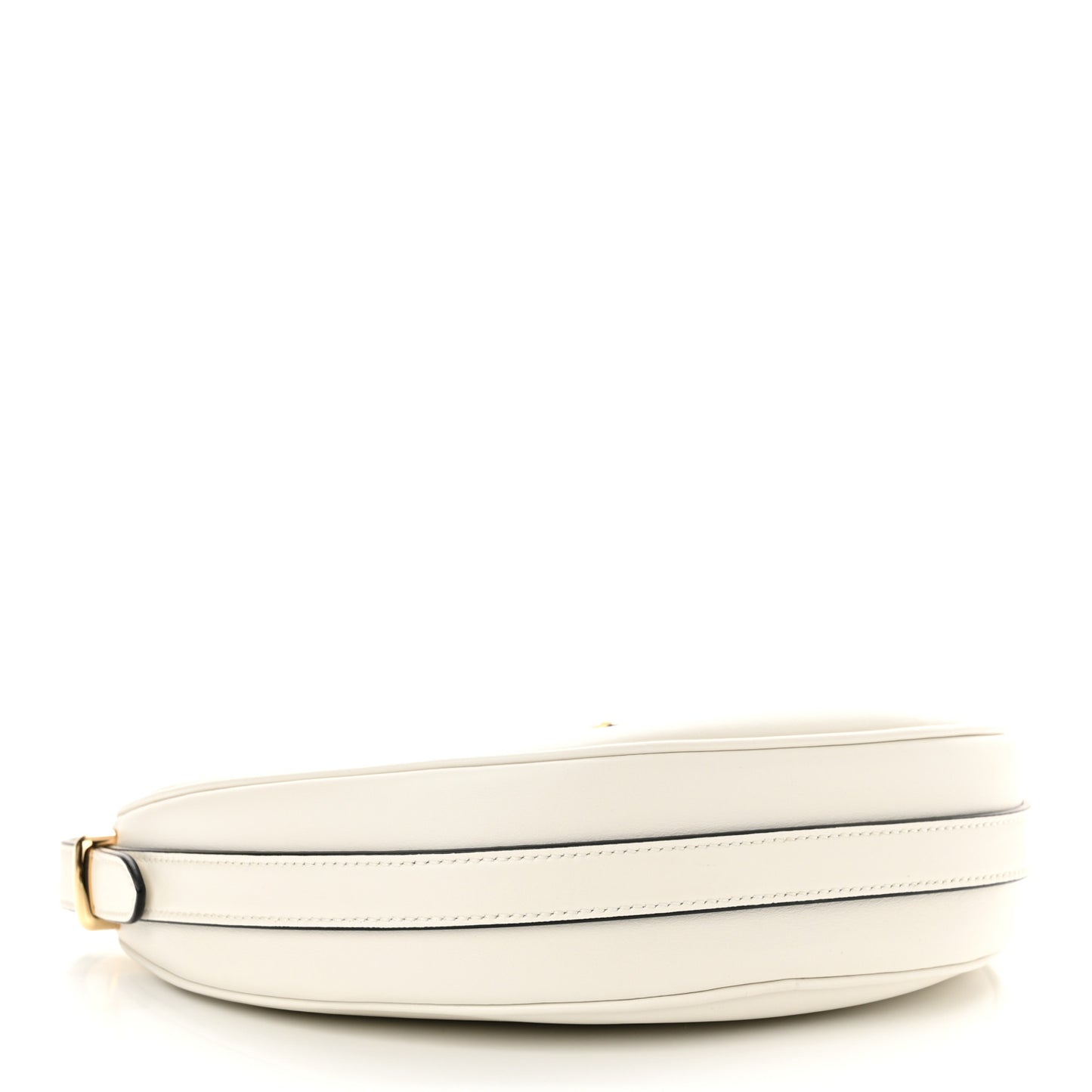 Soft Calfskin Arque Shoulder Bag White