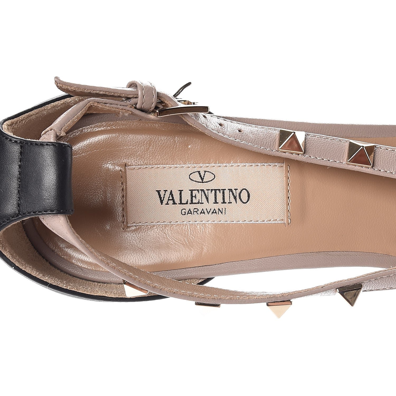 Valentino Garavani Nappa Rockstud Cross Strap D'Orsay 55mm Pumps 39.5 Black Poudre 7 of 9