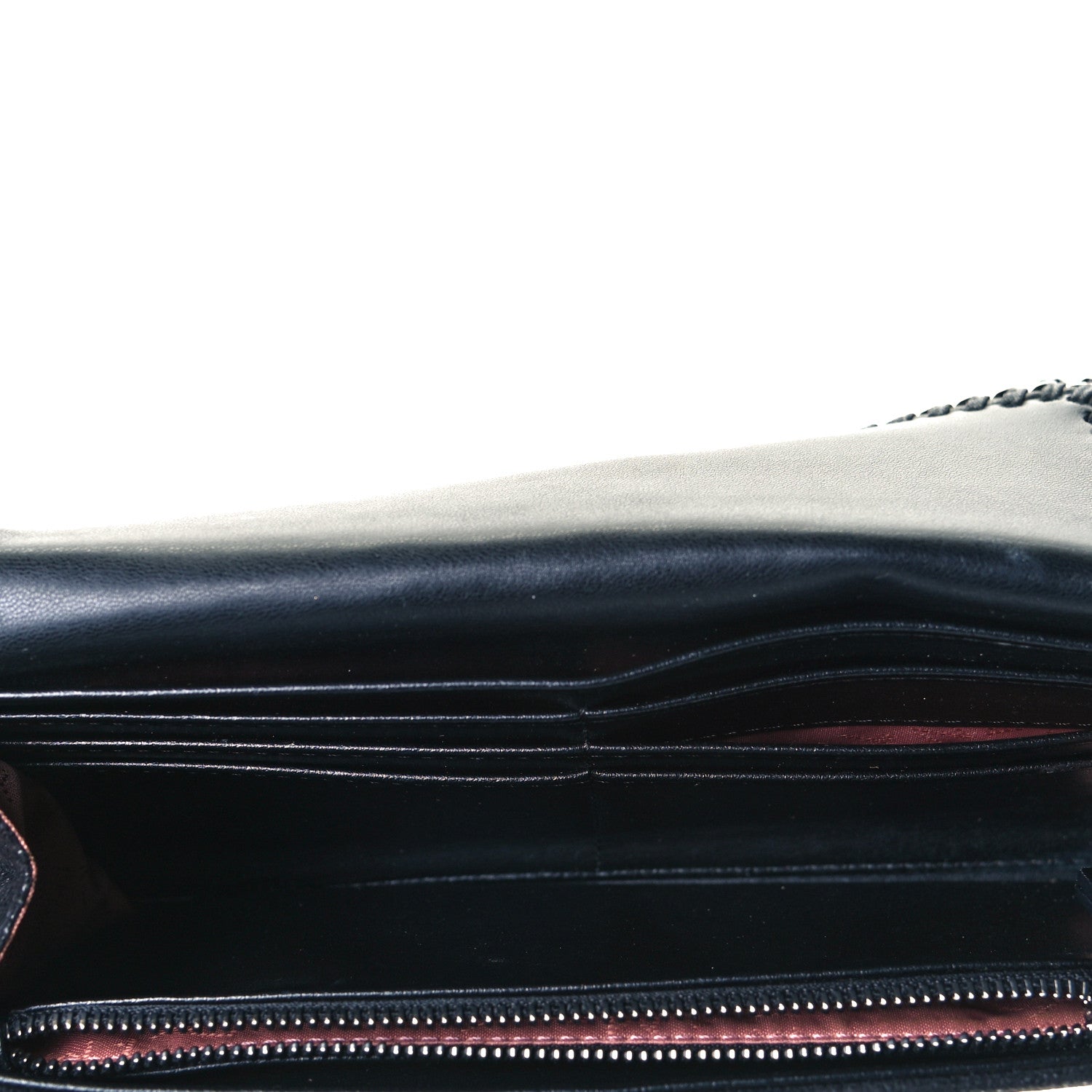 Stella McCartney Shaggy Deer Falabella Flap Wallet Black 5 of 6