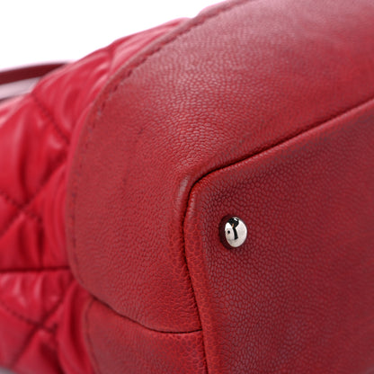 Chanel Calfskin Caviar Quilted Large Shopping Tote Red 9 of 16