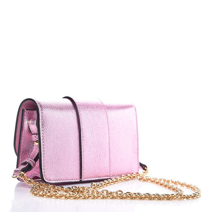 Burberry Metallic Grainy Calfskin Mini Buckle Bag Pale Orchid 3 of 8