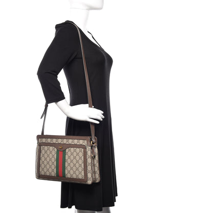 Gucci GG Supreme Monogram Web Medium Ophidia Shoulder Bag Beige New Acero 2 of 10