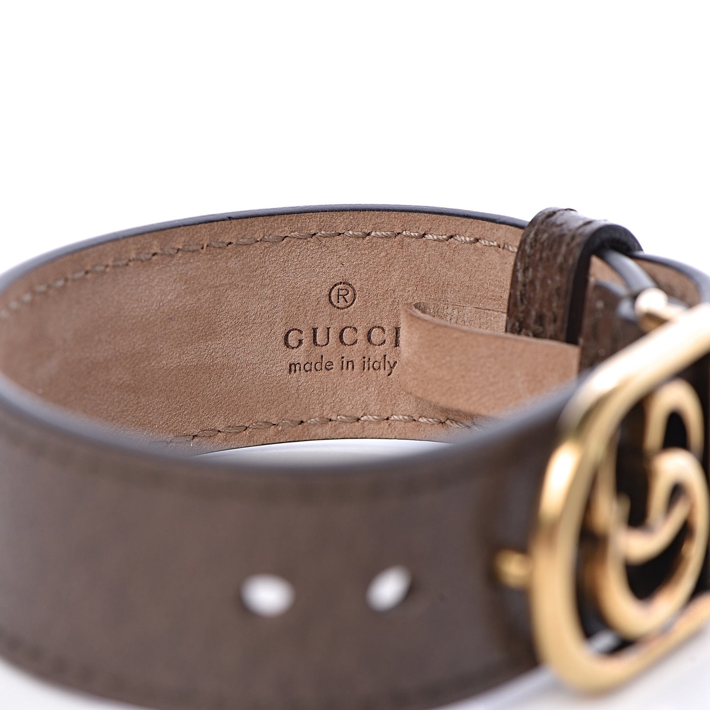 Calfskin Marmont Double G Bracelet Brown