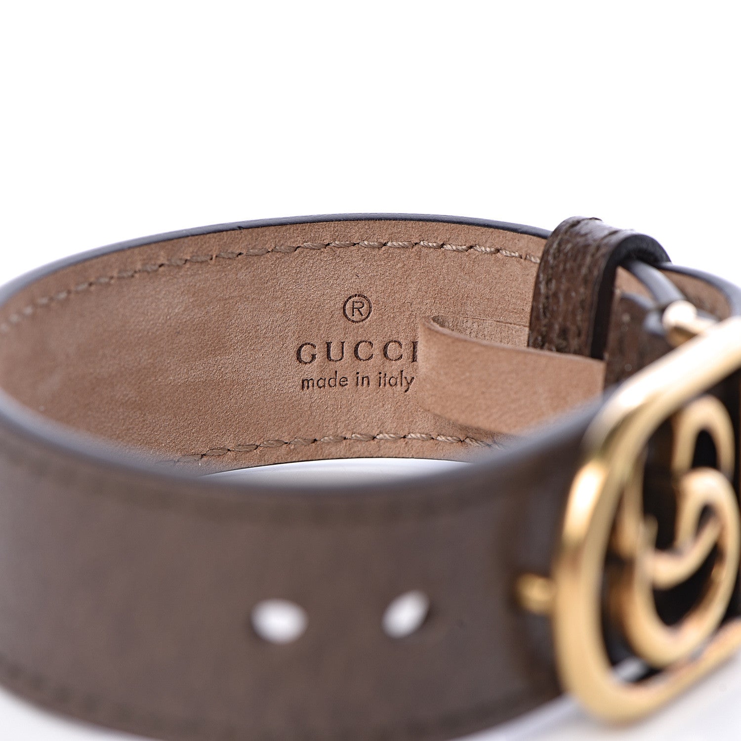 Gucci Calfskin Marmont Double G Bracelet Brown 4 of 4