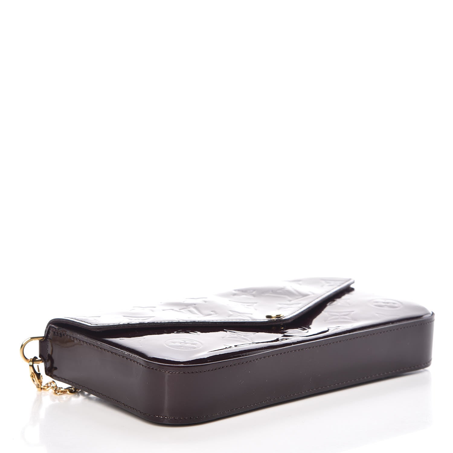Louis Vuitton Vernis Pochette Felicie Chain Wallet Amarante 5 of 11