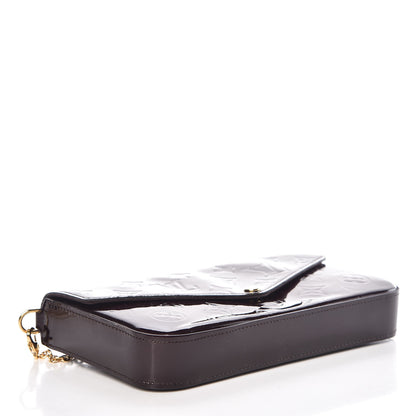 Louis Vuitton Vernis Pochette Felicie Chain Wallet Amarante 5 of 11