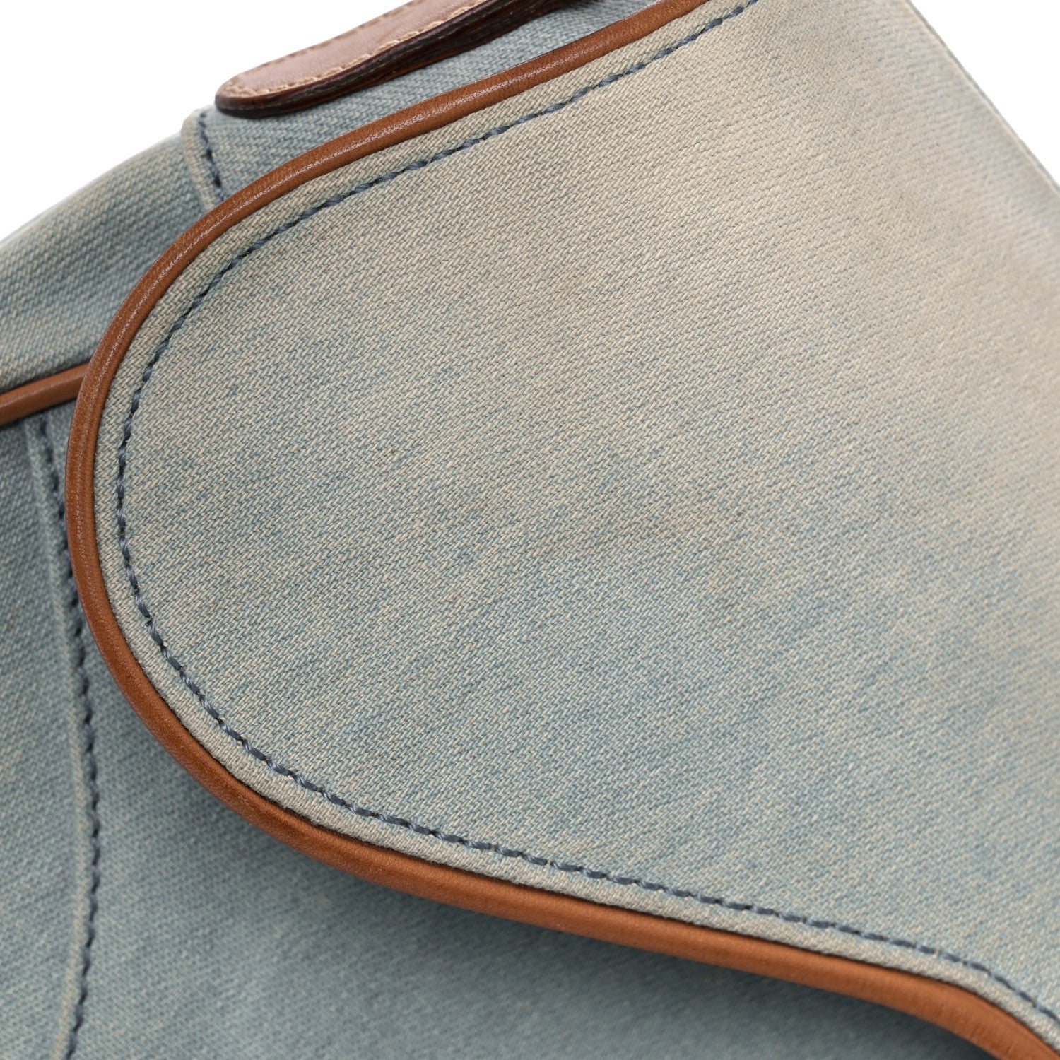 Christian Dior Denim Calfskin Saddle Bag Light Blue 14 of 14