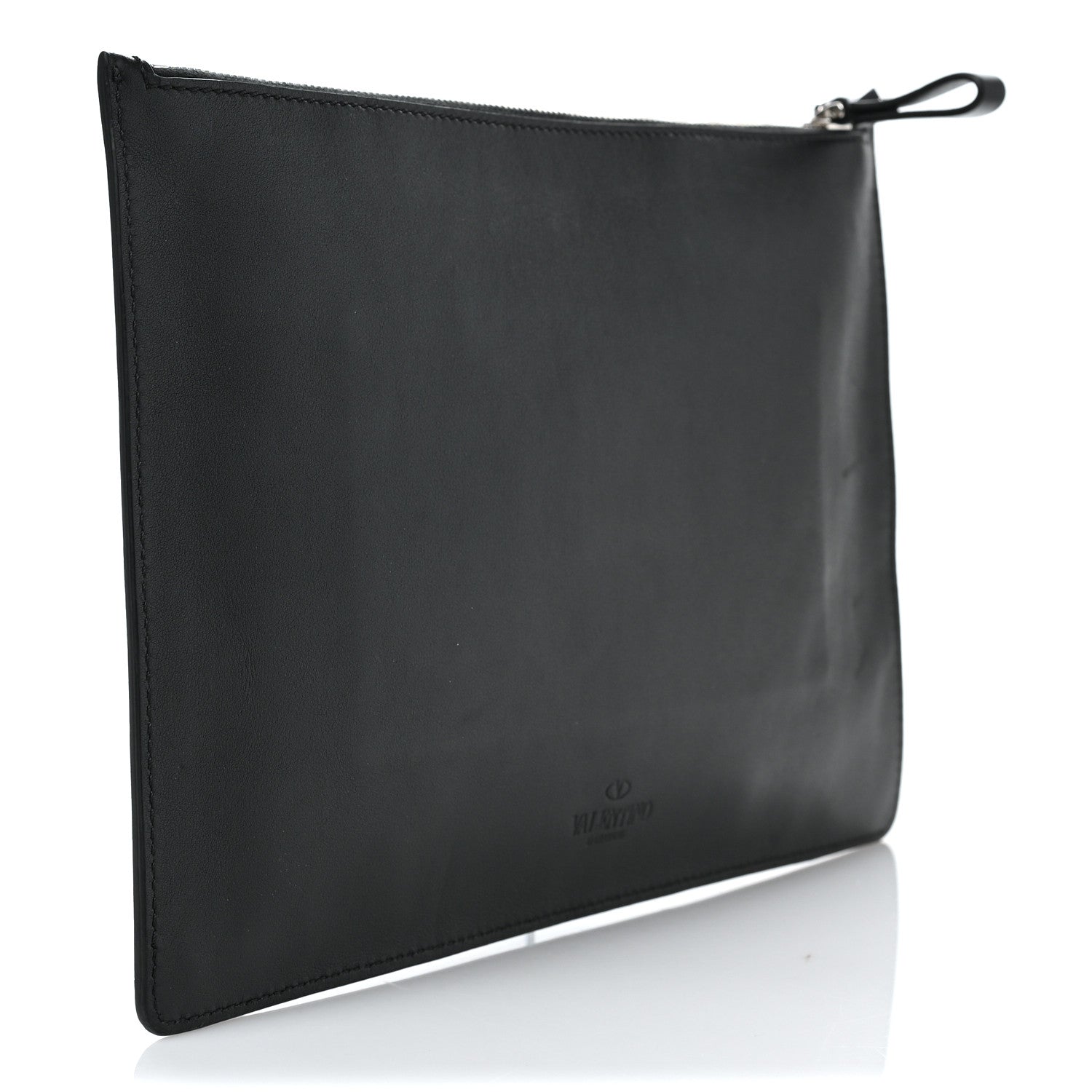Valentino Garavani Vitello Studded Always Zip Pouch Black 3 of 9