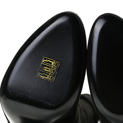 Saint Laurent Suede Joplin Buckle 105 Booties 37.5 Black 7 of 15