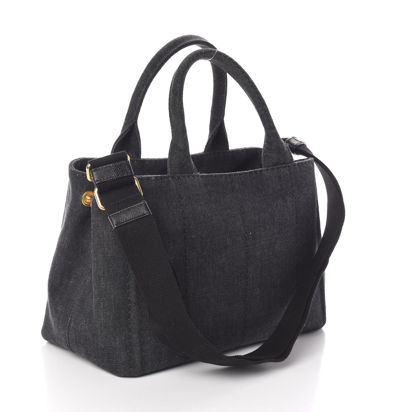 Denim Small Logo Tote Black