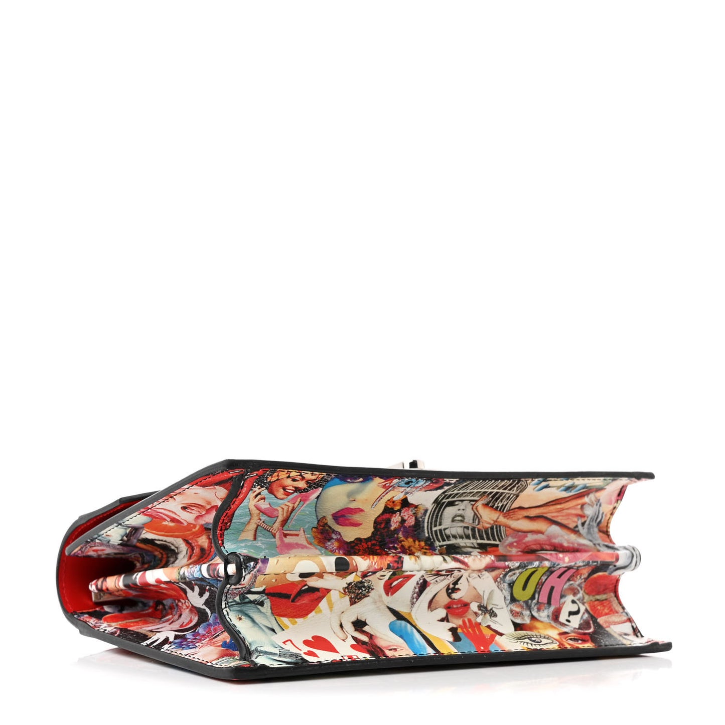 Calfskin Patent Sneakers Sole Printed Small Elisa Loubi Multicolor