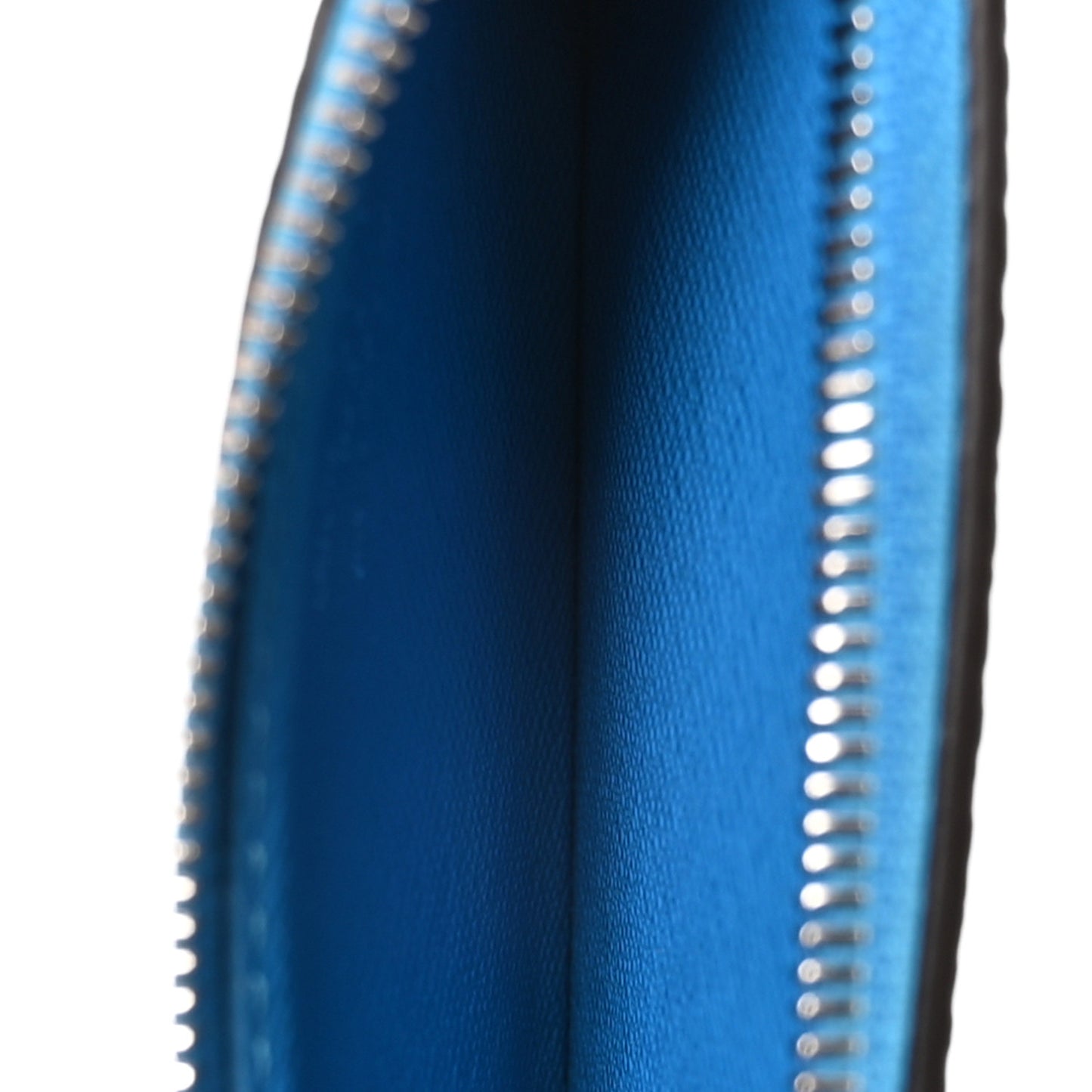 Monogram Zipped Romy Card Holder Gaston Blue