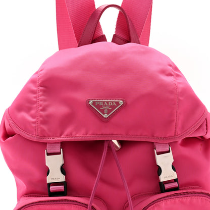 Prada Nylon Vela Double Buckle Backpack Fuxia 7 of 13