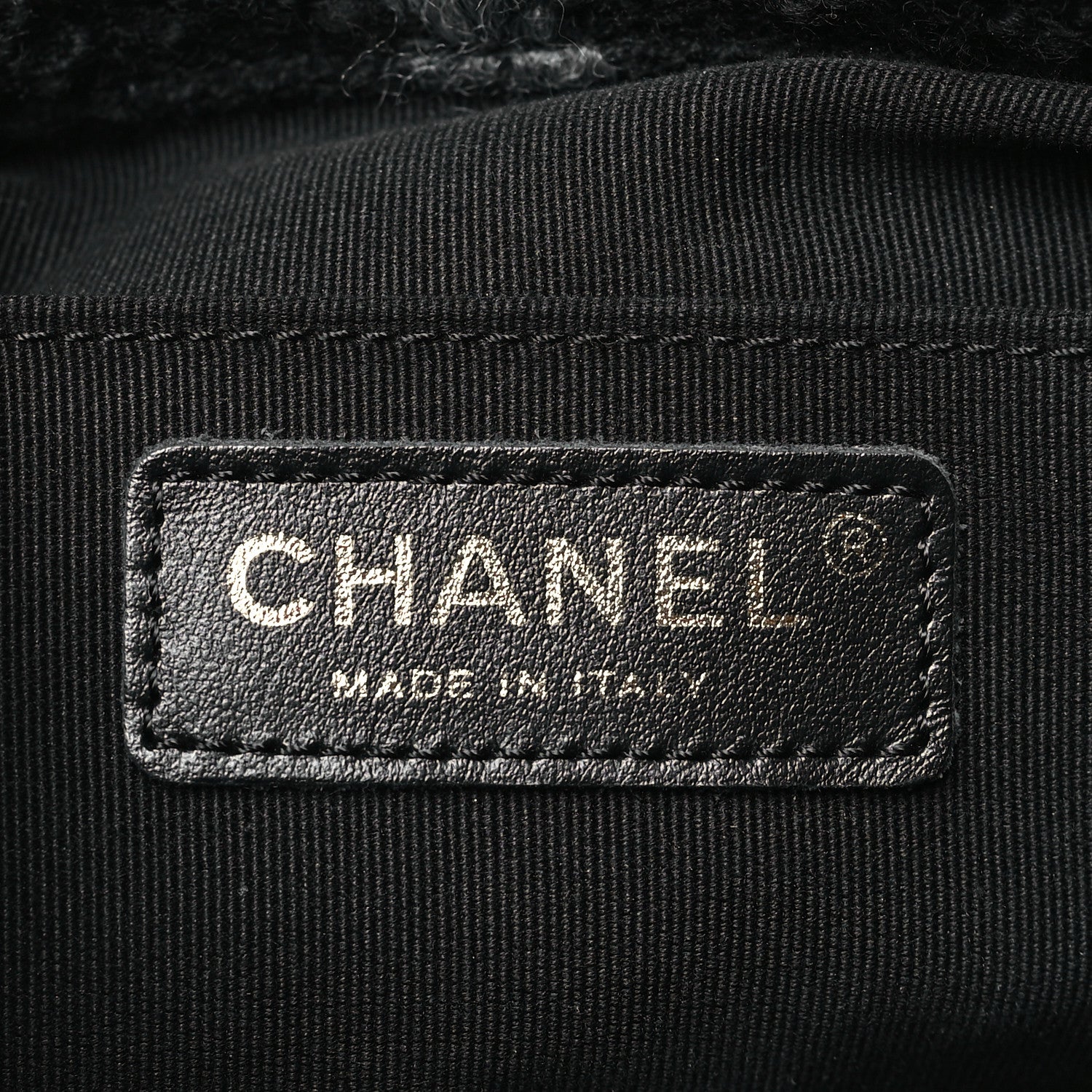 Chanel Wool Tweed Elegant Backpack Black Grey 6 of 11