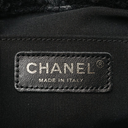 Chanel Wool Tweed Elegant Backpack Black Grey 6 of 11