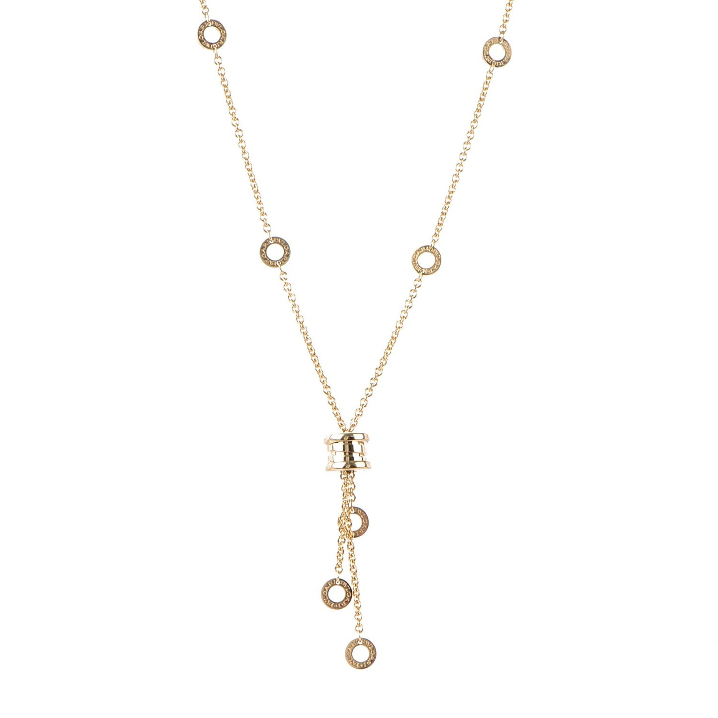BULGAR 18K Yellow Gold Adjustable B.Zero1 Pendant Necklace